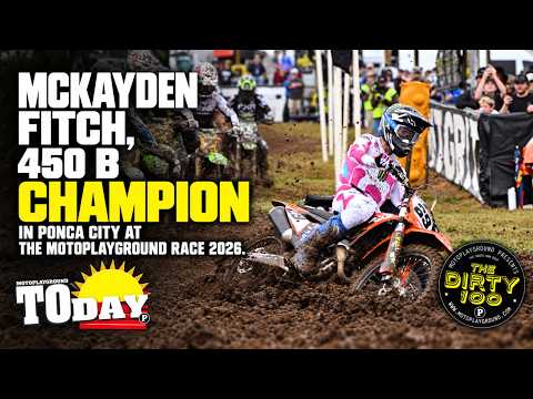 McKayden Fitch, 450 B Champion in Ponca City at The Motoplayground Race 2026.