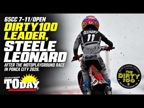 65cc 7-11/Open Dirty100 leader, Steele Leonard after The Motoplayground Race in Ponca City 2026.