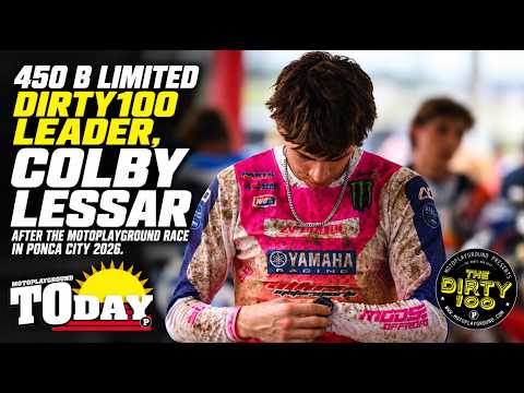 450 B Limited Dirty100 leader, Colby Lessar after The Motoplayground Race in Ponca City 2026.
